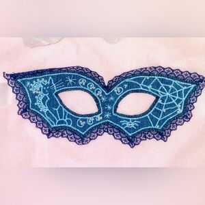 Blue Lace Masquerade Mask. Handmade